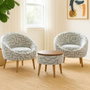 Atelier Del Sofa Lida Weave - Azul oscuro y Blanco
